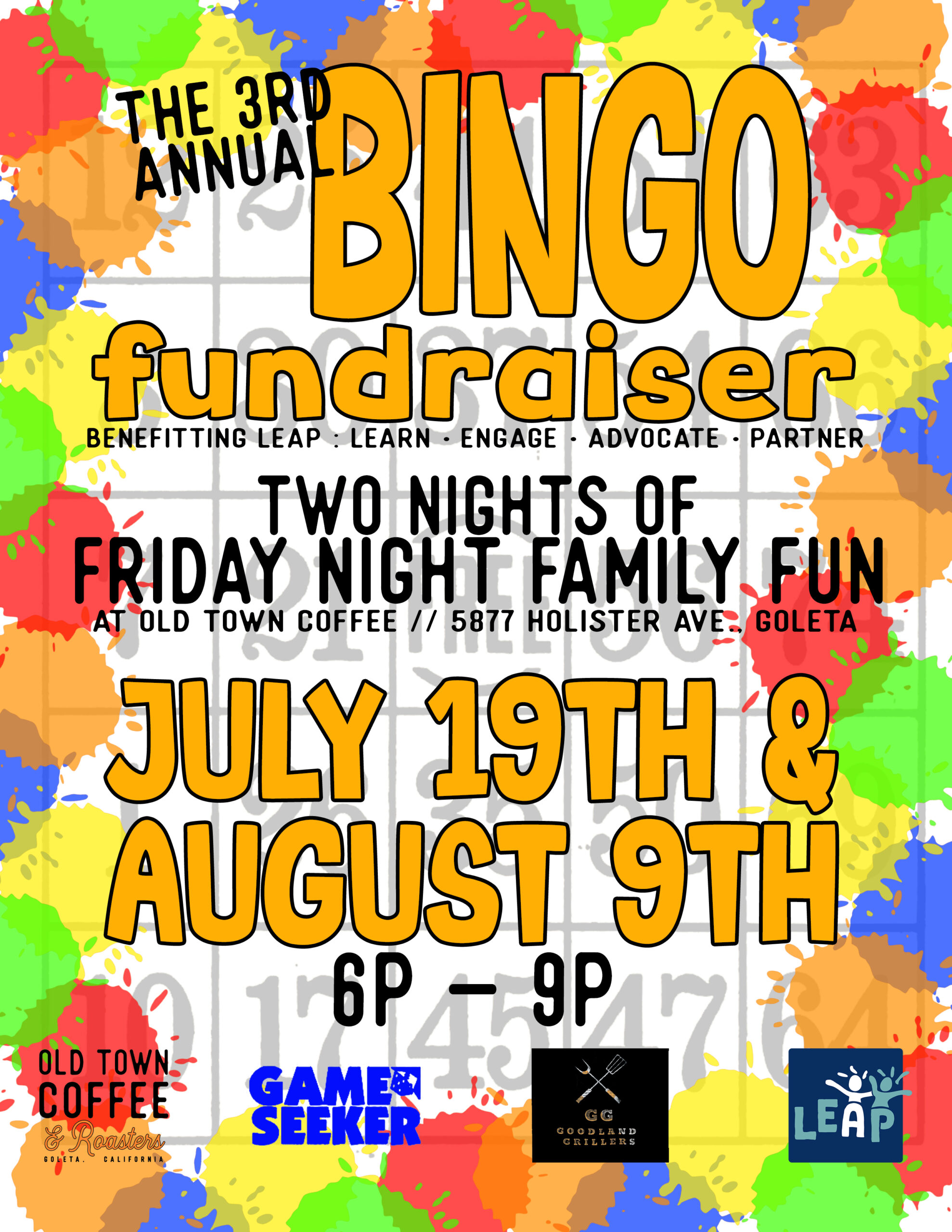 Bingo Night Fundraiser July 2024