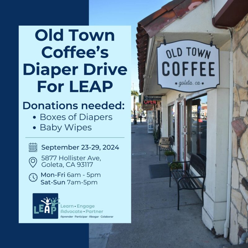 Old Town Coffee’s Diaper Drive for LEAP September 23-29, 2024